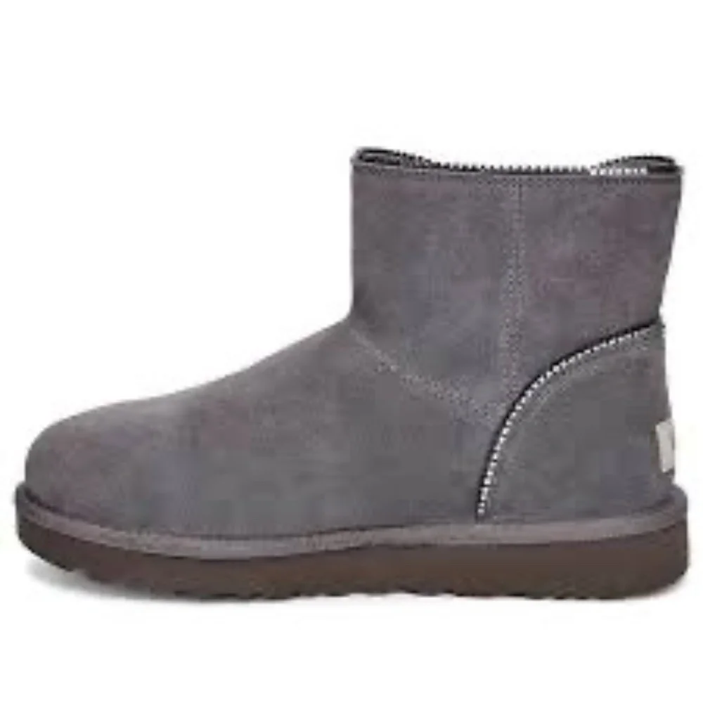 UGG Women's Mini Florence Boot, Charcoal Gray, Size 7